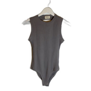 Urban Nation Bodysuit Women's Size M Gray Sleeveless Minimalist